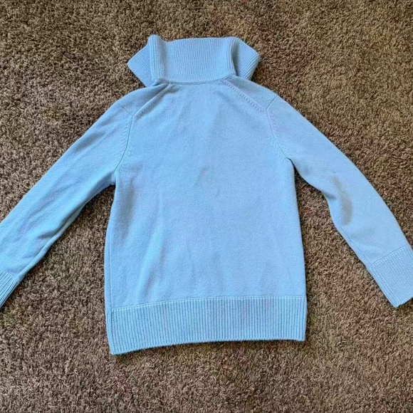 VINCE Johnny Collar Wool Blend Blue Sweater Size Small nwt - Picture 4 of 7